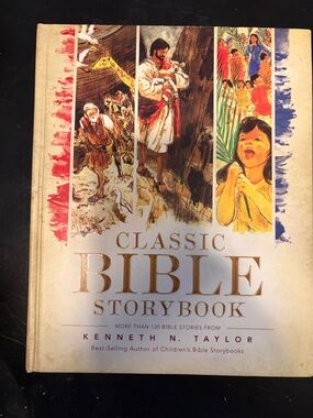 Classic Bible Storybook - Illustrated Children's Book - Cream & Brown
